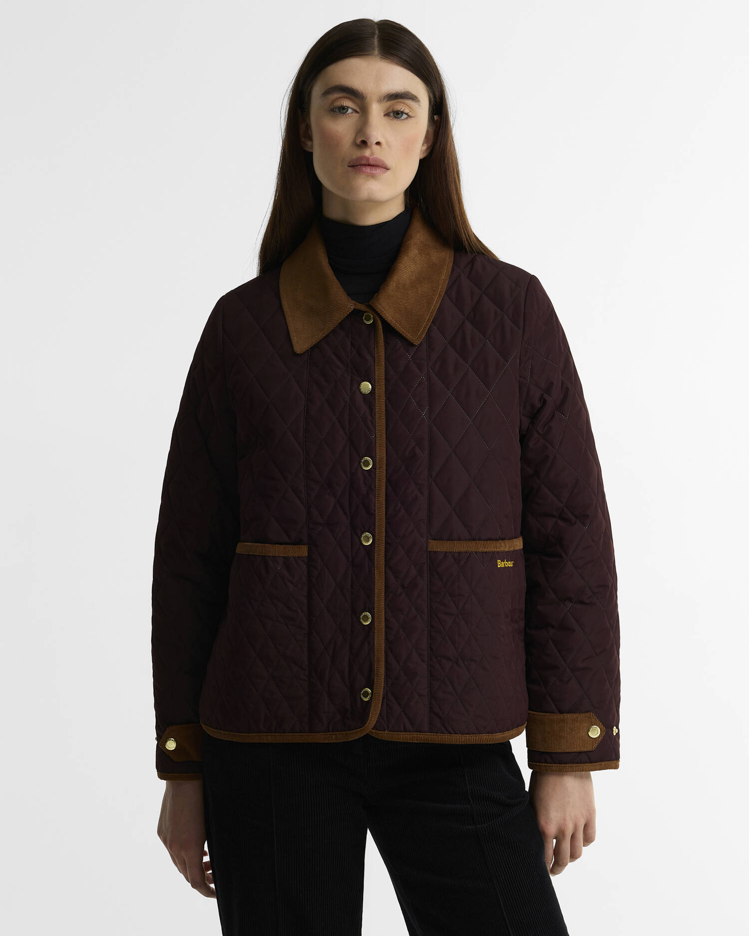 Ainsdale Patchwork Quilted Jacket Fig/Muted image number 0