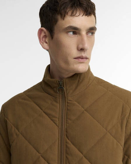 Corden Quilted Jacket Dark Sandstone