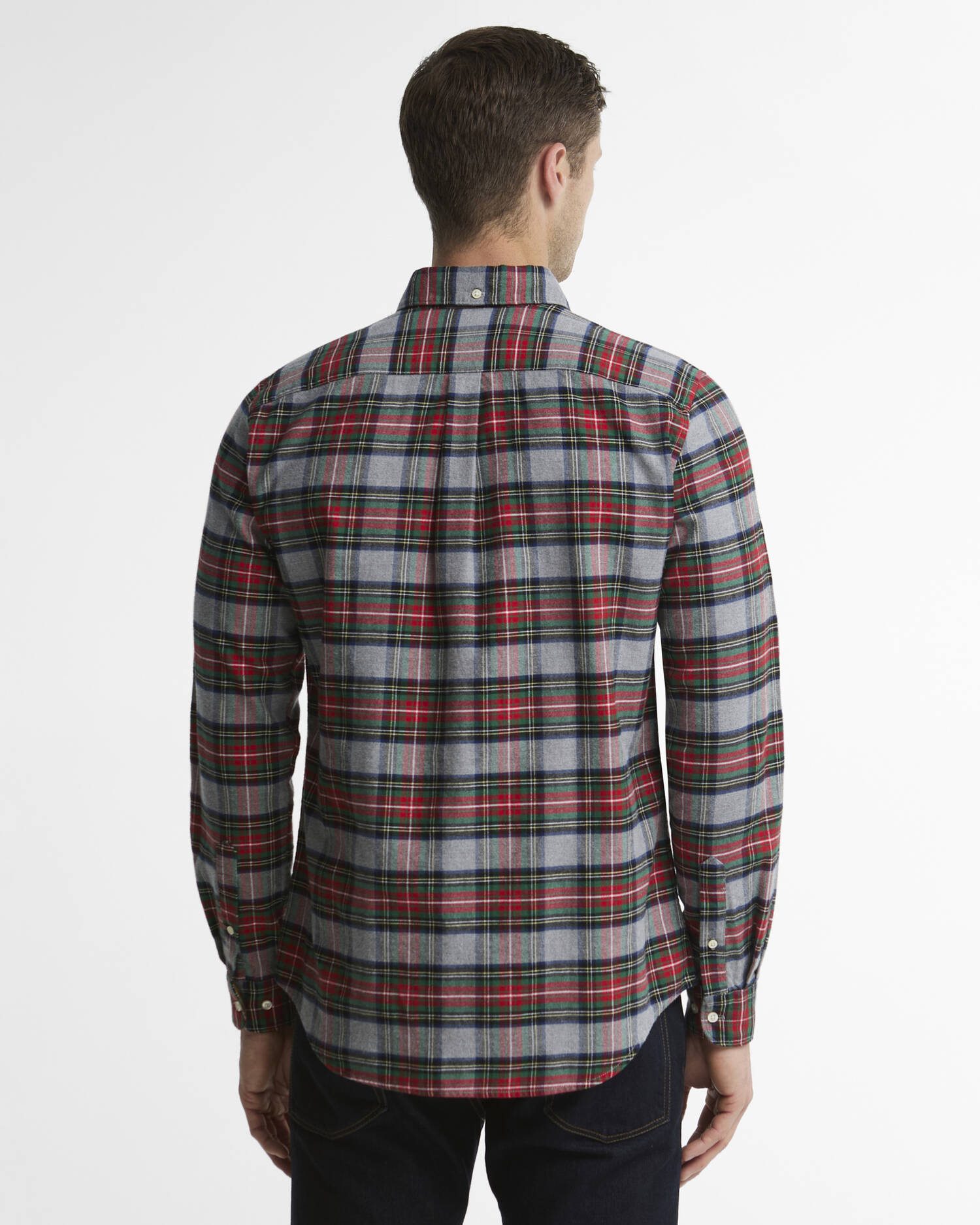 Camicia a quadri dal taglio sartoriale Ronan Mid Grey Marl image number 2