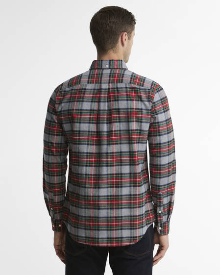 Camicia a quadri dal taglio sartoriale Ronan Mid Grey Marl