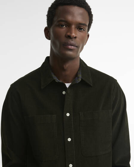 Cord Authentic-Fit Long-Sleeved Shirt Sage