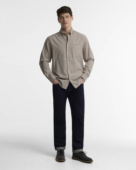Barbour Hemd Farmtown Regular Fit Dark Bordeaux