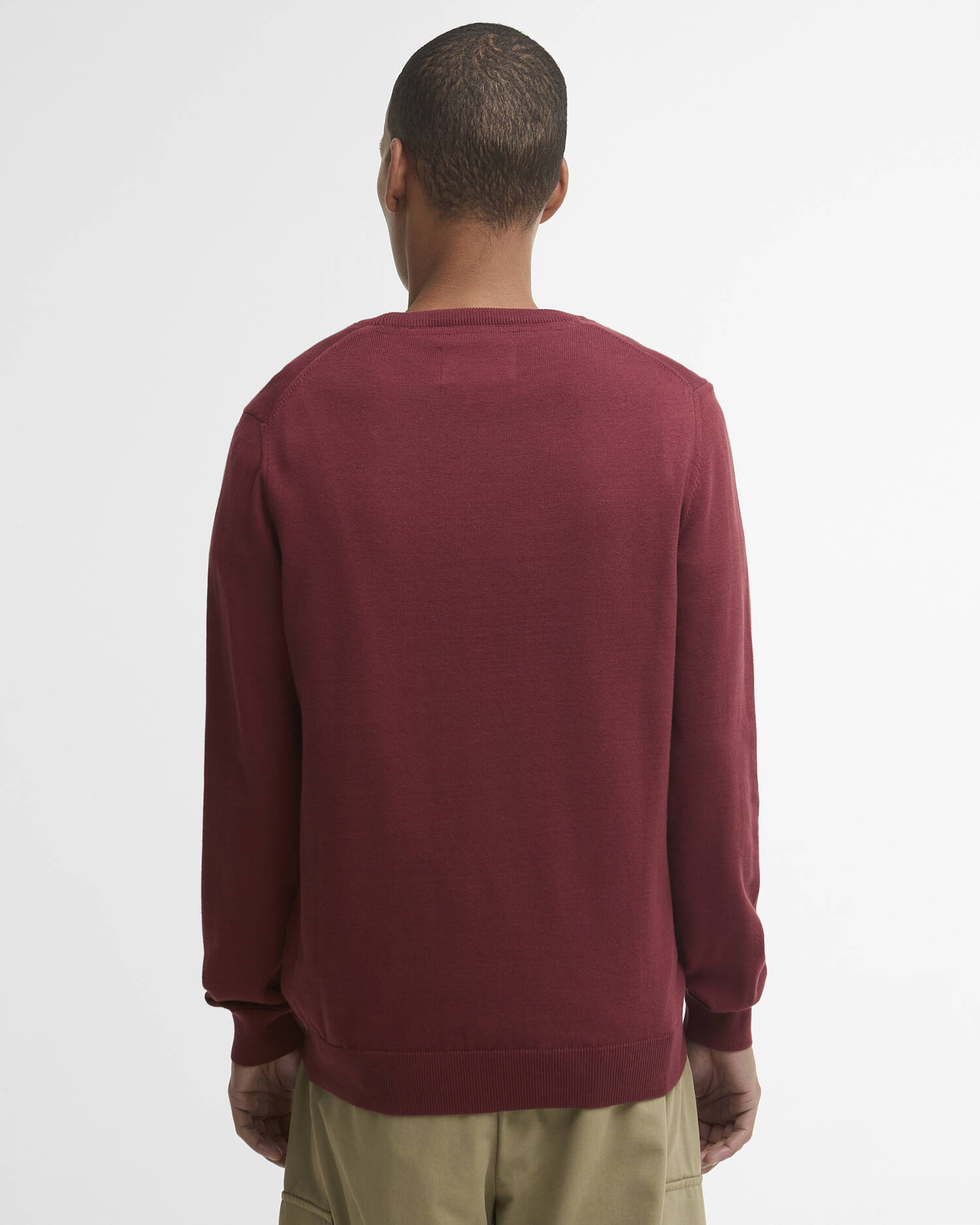 Pima Cotton Crew Neck Jumper Russet image number 2