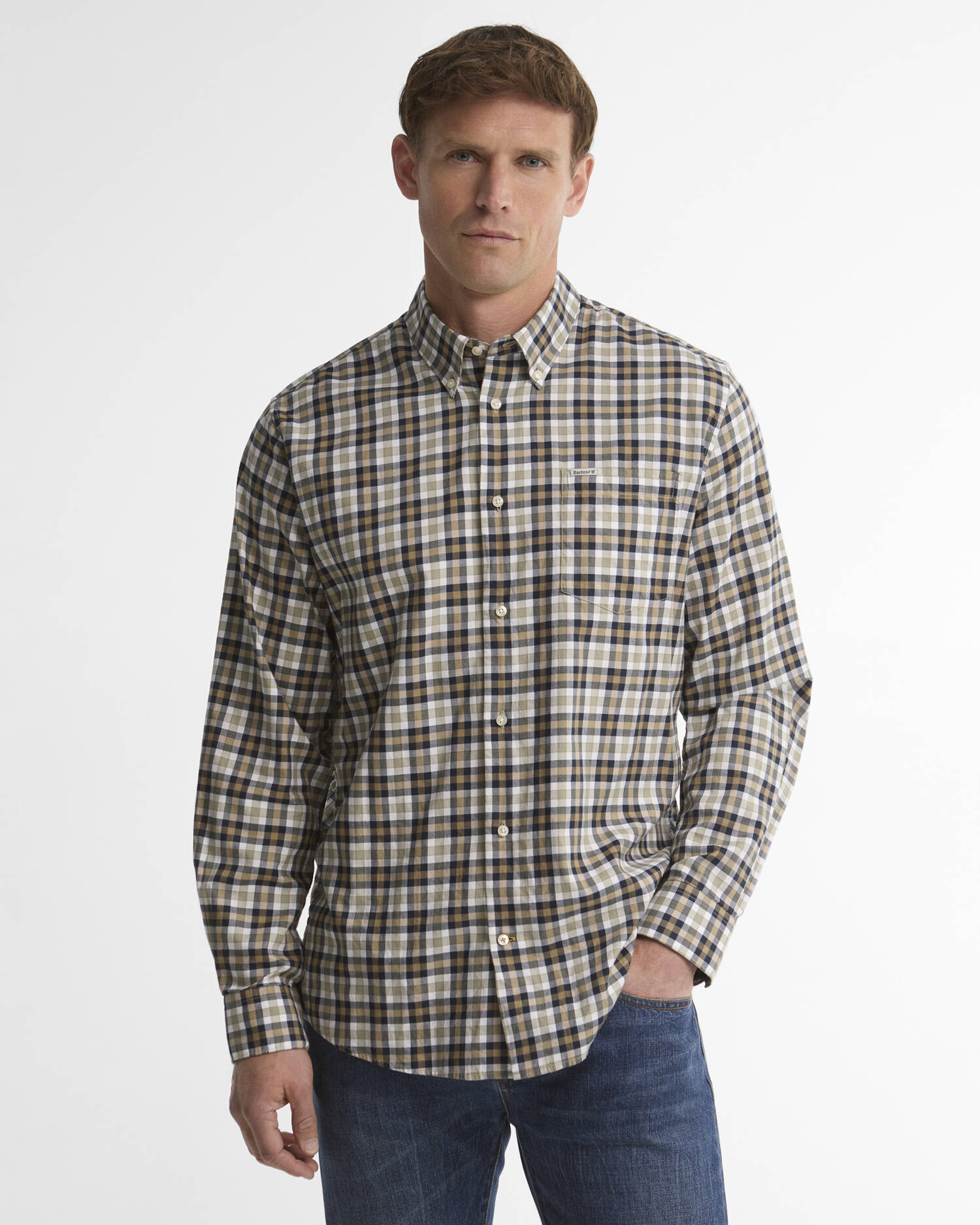 Fallowlane Regular-Fit Long-Sleeved Shirt Navy image number 0
