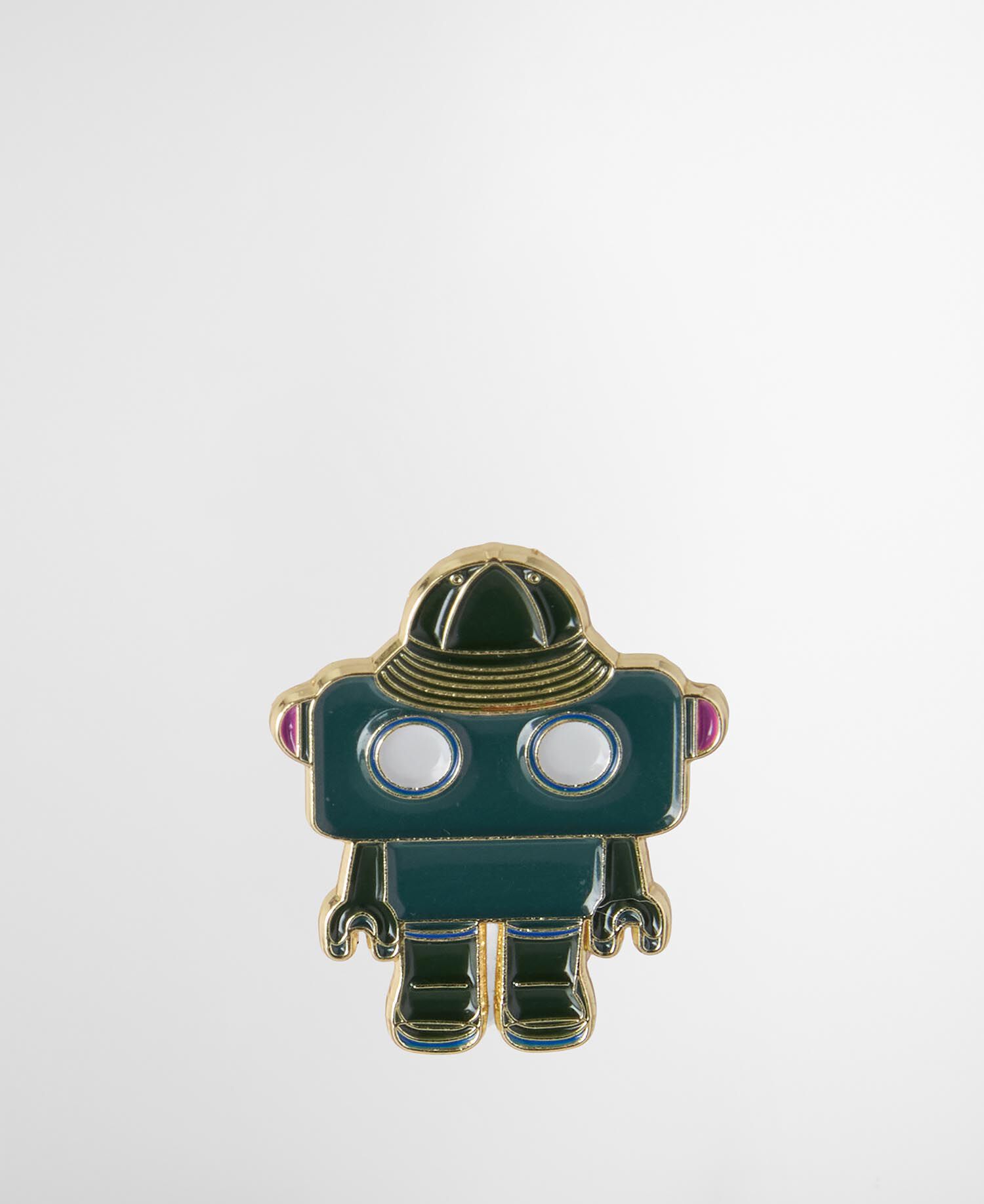 Paul Smith Loves Barbour Pin Badge Robot in Boots