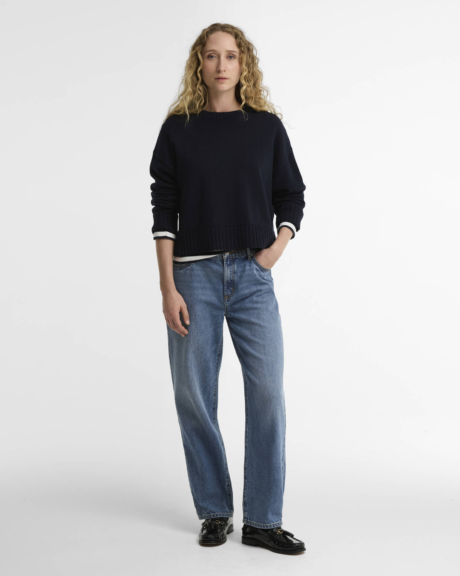Maglione girocollo Harling Navy image number 1