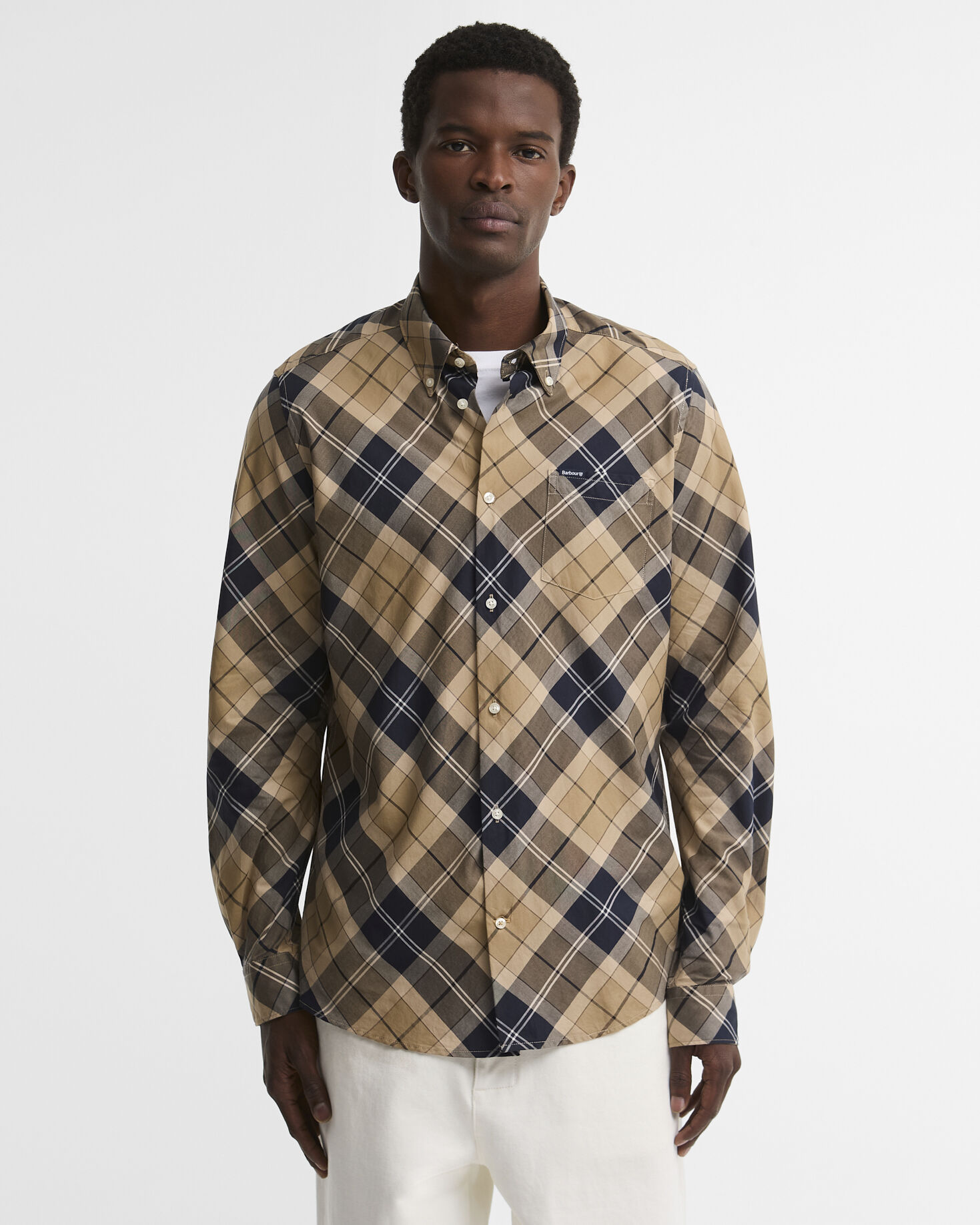 Camicia in tartan a maniche lunghe dalla vestibilit&agrave; leggermente aderente Lochton Birchwood Dress Tartan