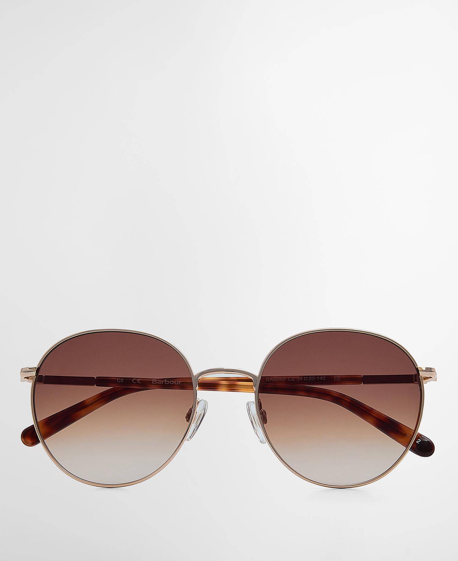 Rounded Metal Sunglasses Gold image number 0
