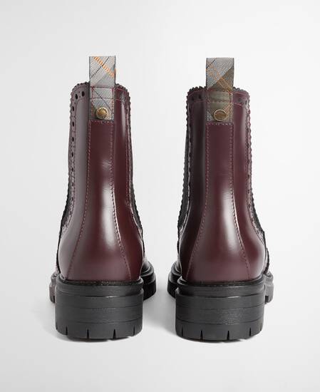 Fawne Patent Leather Chelsea Boots Cherry Glace