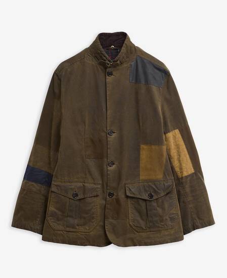 Barbour Re-Loved Lutz Waxed Jacket - Size L Olive