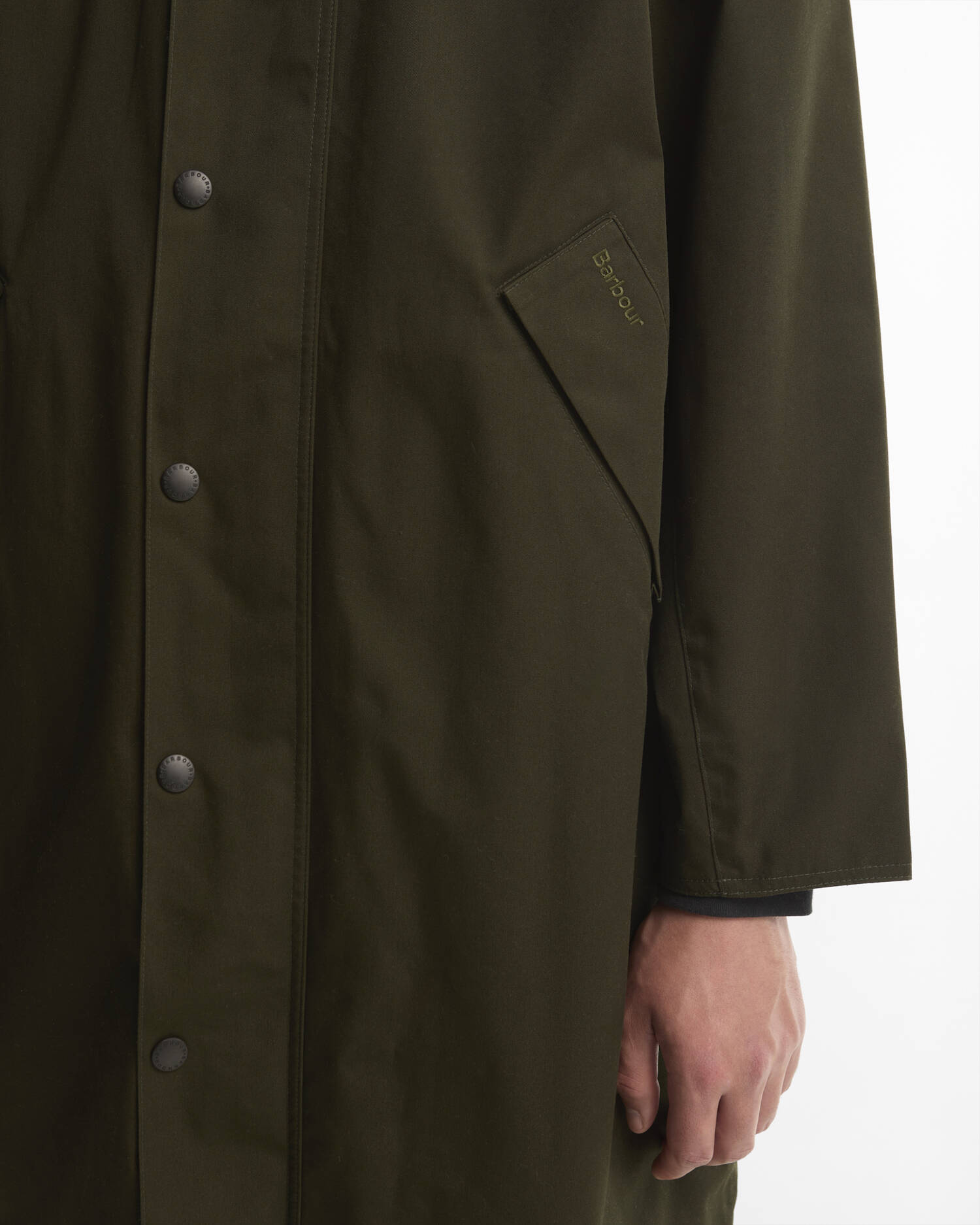 Barbour Wachsjacke Long Transport Sage image number 5