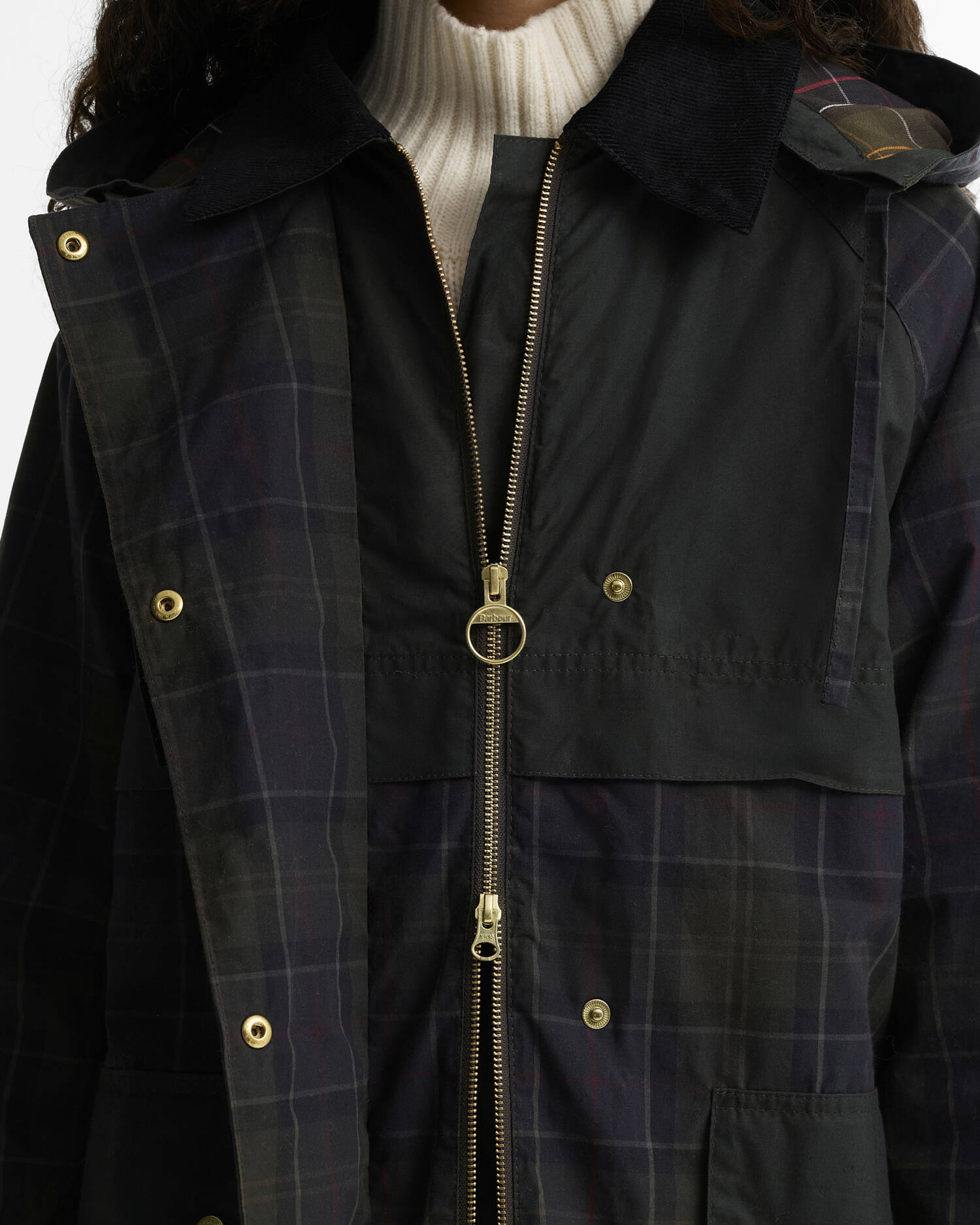 Barbour Freizeitjacke Elsie Shadow Classic/Dk Fern/Mixed Tartan image number 4