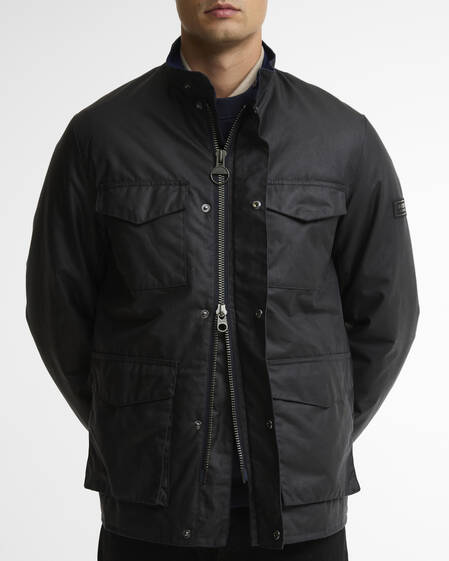 B.Intl Wachsjacke Milford Dark Navy