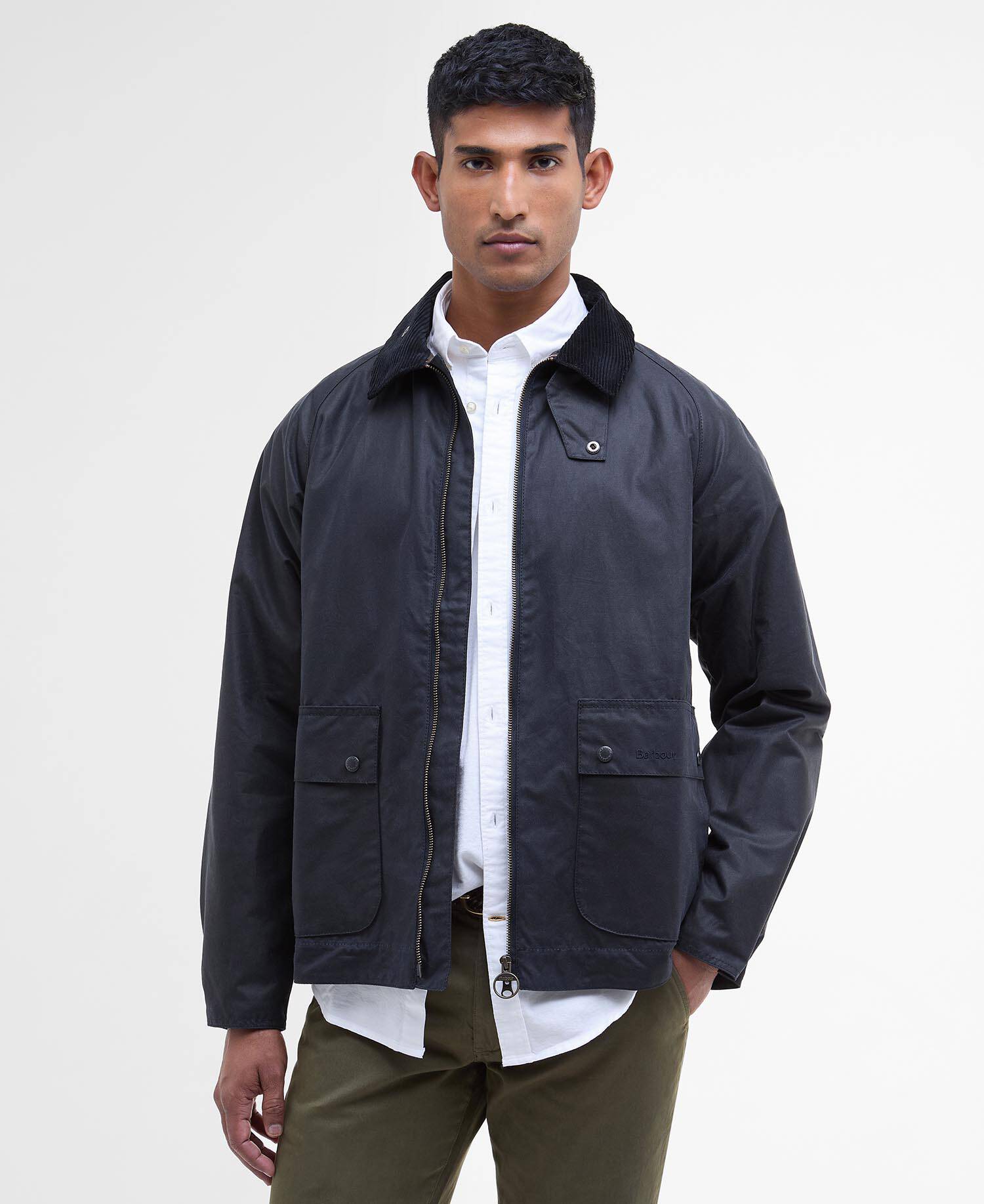 Bedale Short Waxed Jacket Classic Navy image number 0