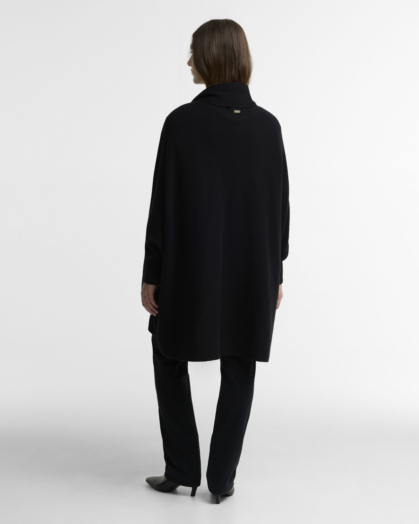 Eva Wool-Blend Cape Black
