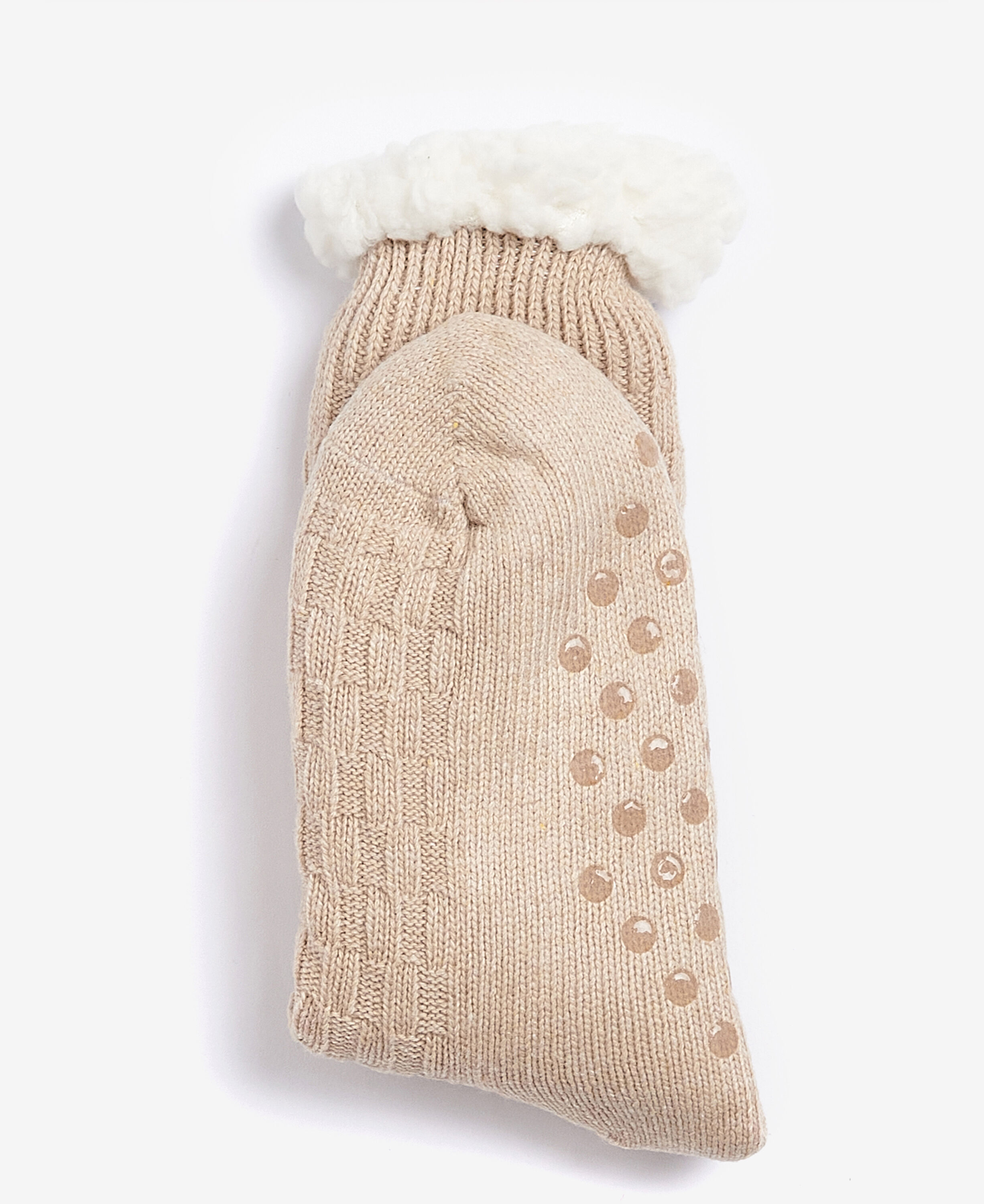 Cable Knit Lounge Socks Oatmeal