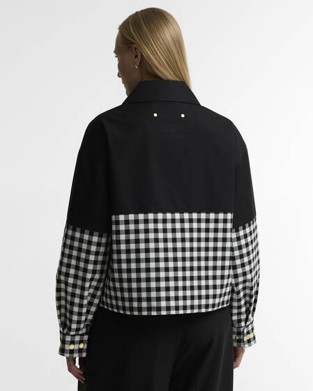 Gabriette Gingham Showerproof Jacket Black/Northumberland Check