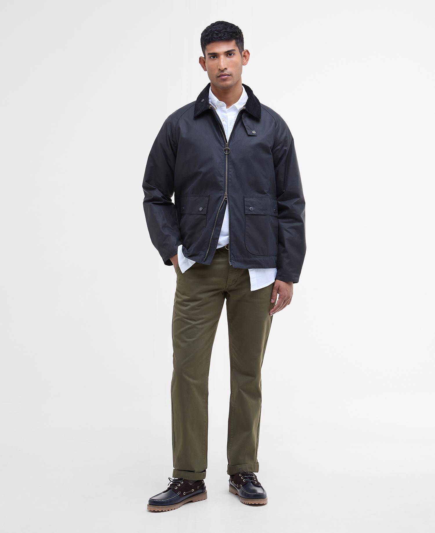 Bedale Short Waxed Jacket Classic Navy image number 1
