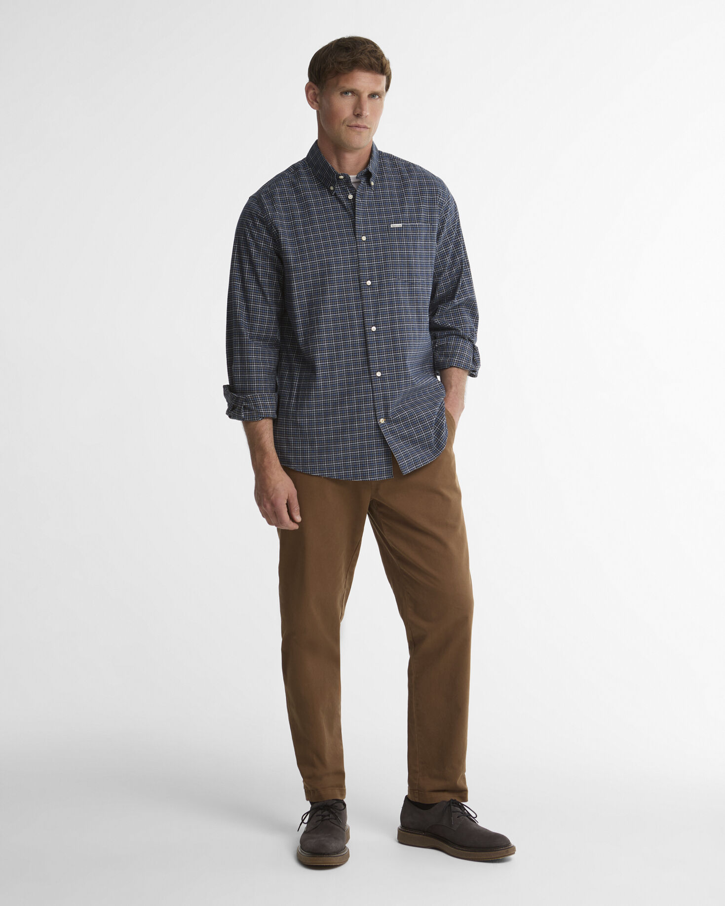 Camicia Alderwood tattersall a maniche lunghe Navy