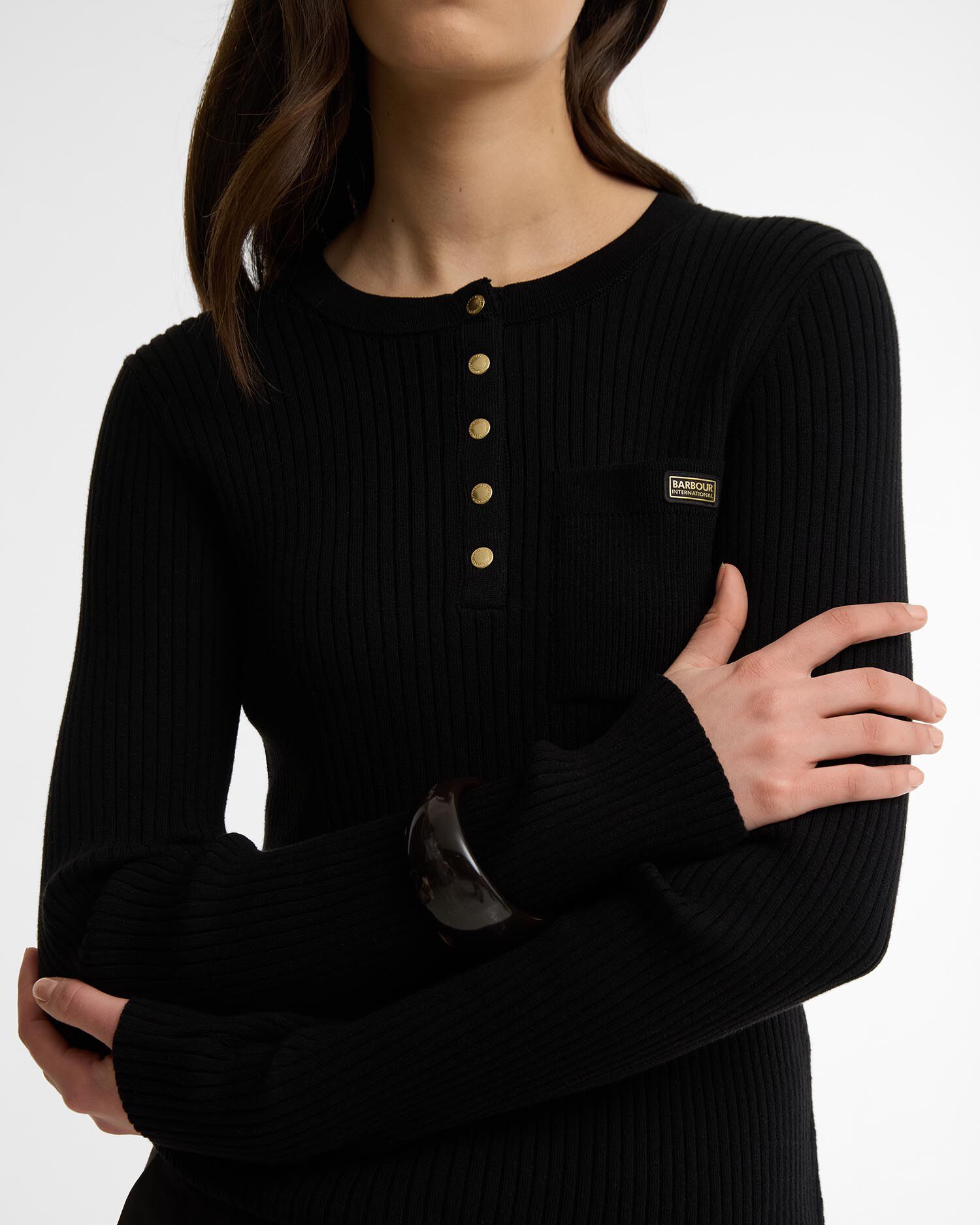 Pullover Kyla Rib-Knit Black