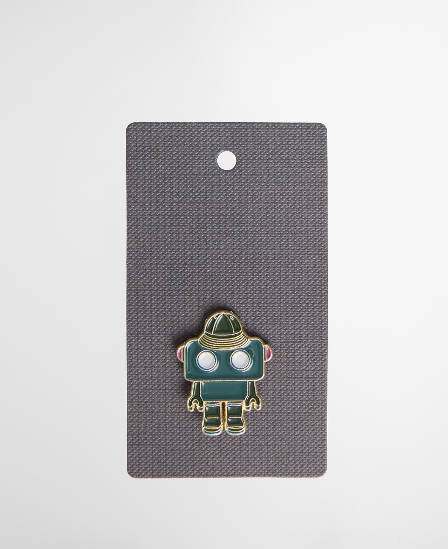 Paul Smith Loves Barbour Pin Badge Robot in Boots