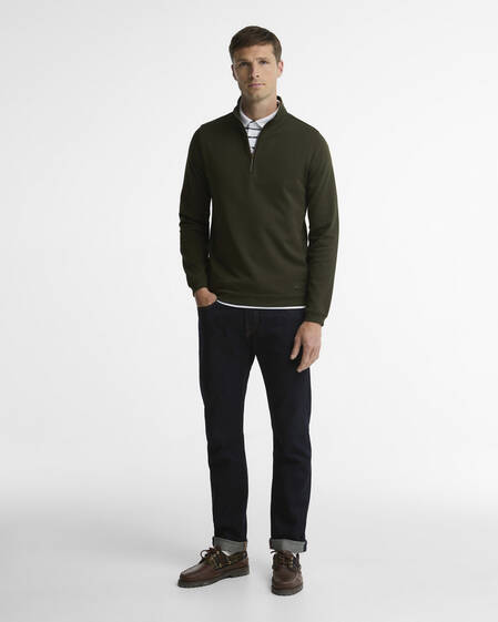 Guy Half-Zip Sweatshirt Sage