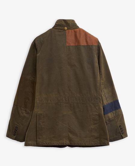 Barbour Re-Loved Lutz Waxed Jacket - Size L Olive