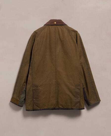 Barbour Re-loved Men's Ashby Waxed Jacket - Size L Olive