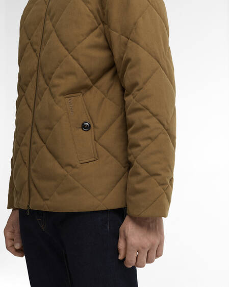 Corden Quilted Jacket Dark Sandstone