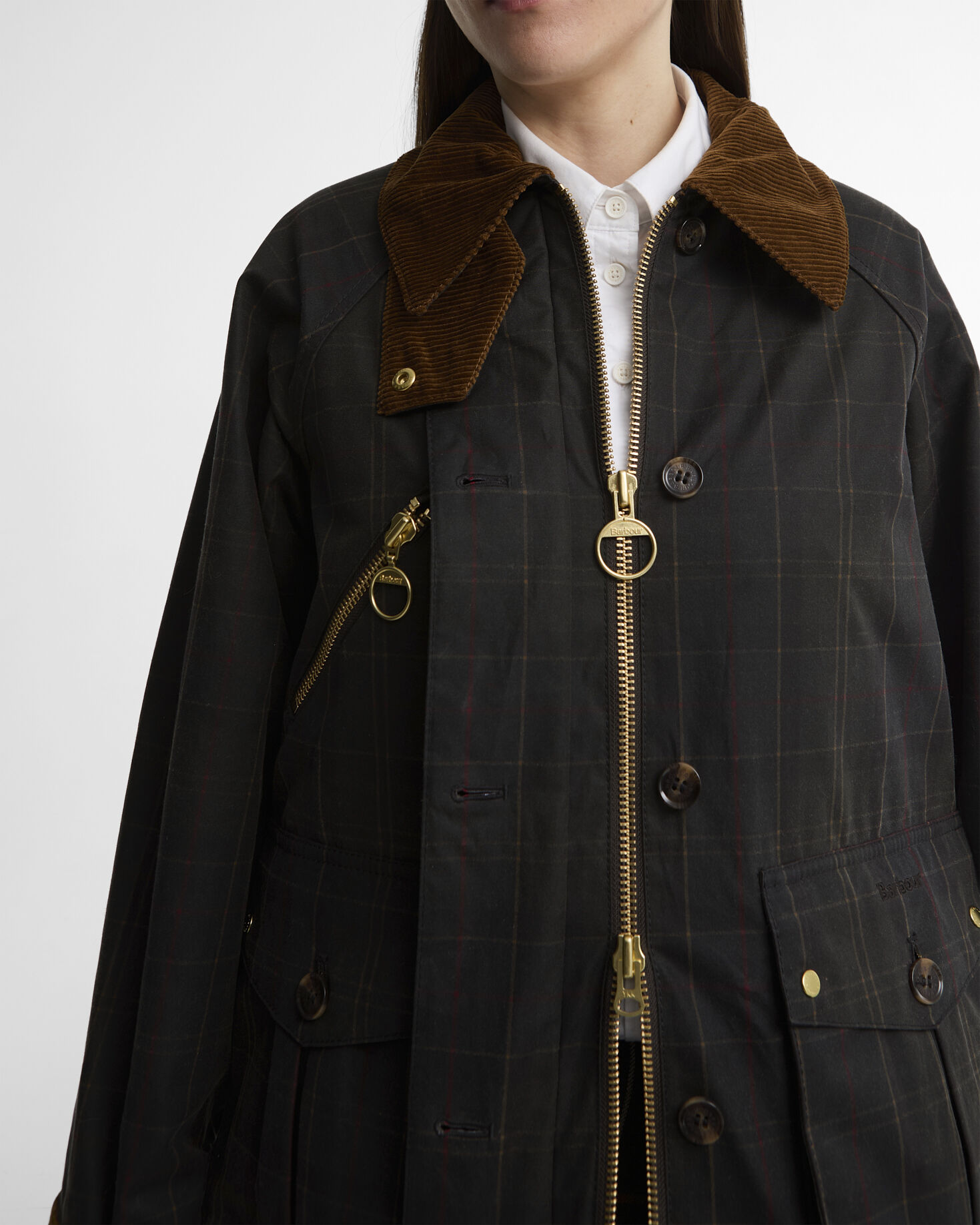 Giacca cerata Marena con motivo a quadri Classic Tartan