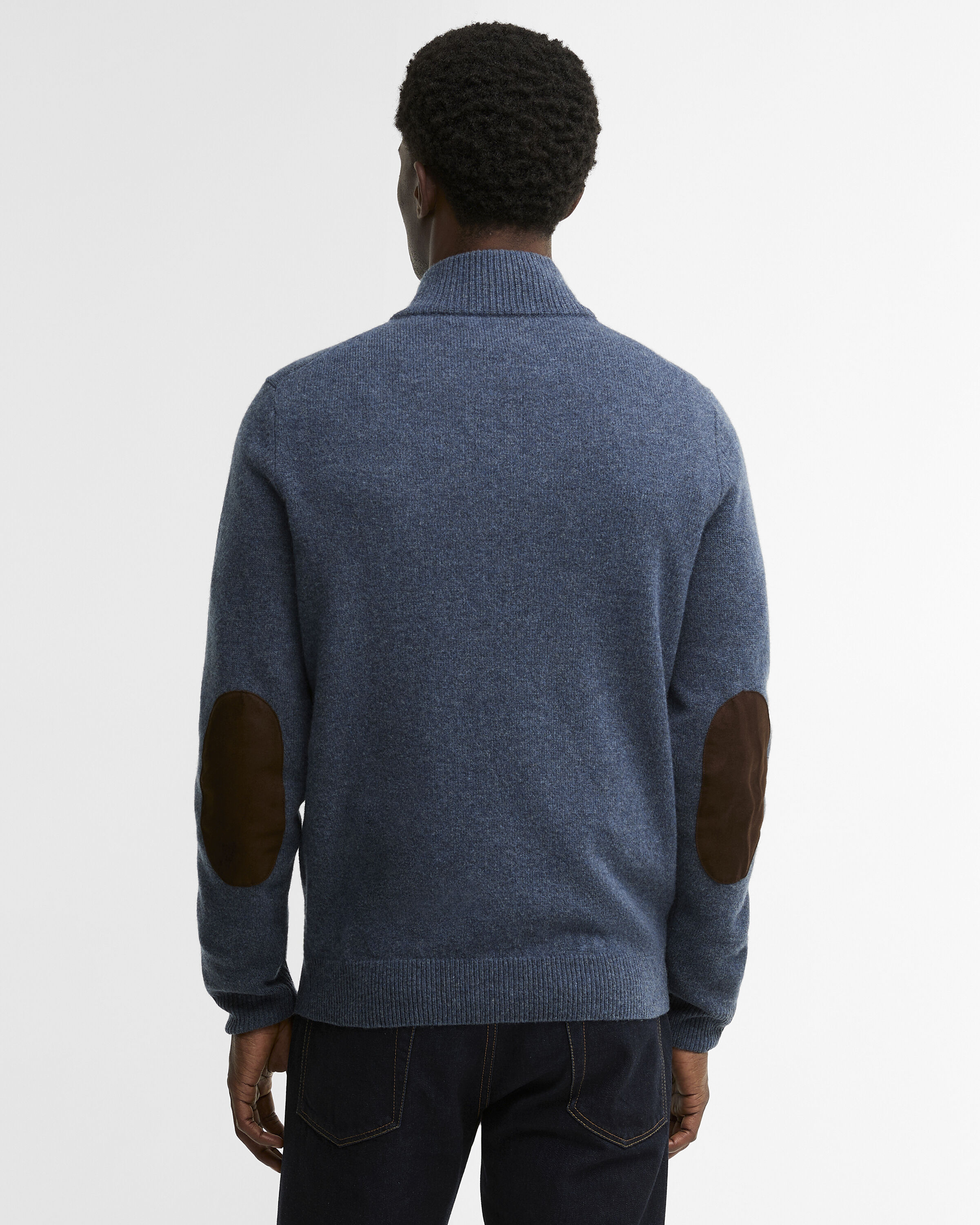 Essential Pullover Patch Half Zip Dark Indigo