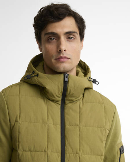 Tanfield Quilted Sweatshirt Fir Green