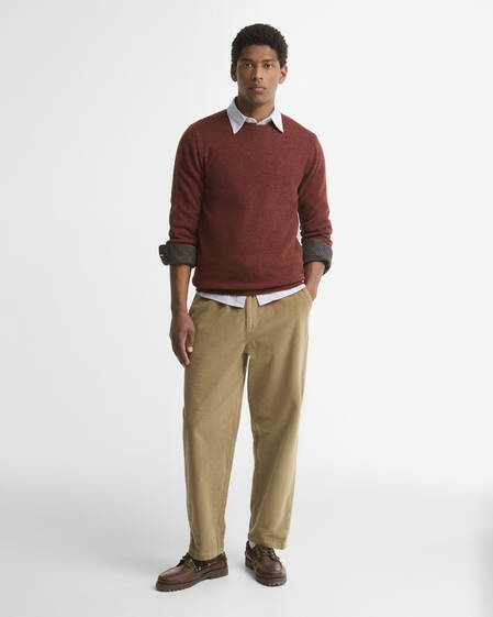 Essential Crew-Neck Jumper Russet