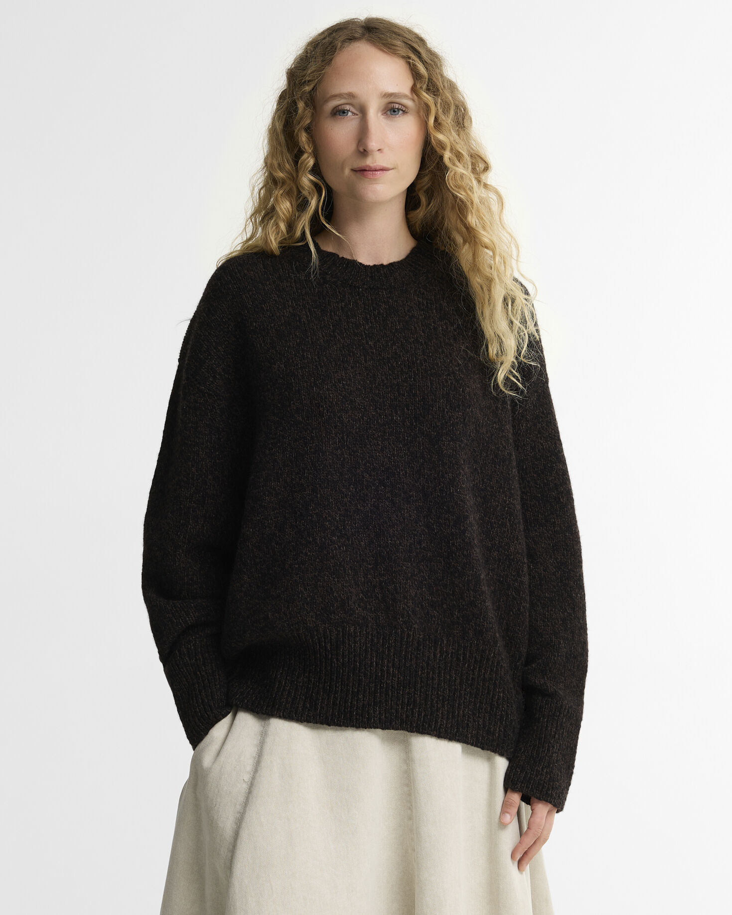 Scottish Made Chester Wool Crew Neck Jumper Rustic