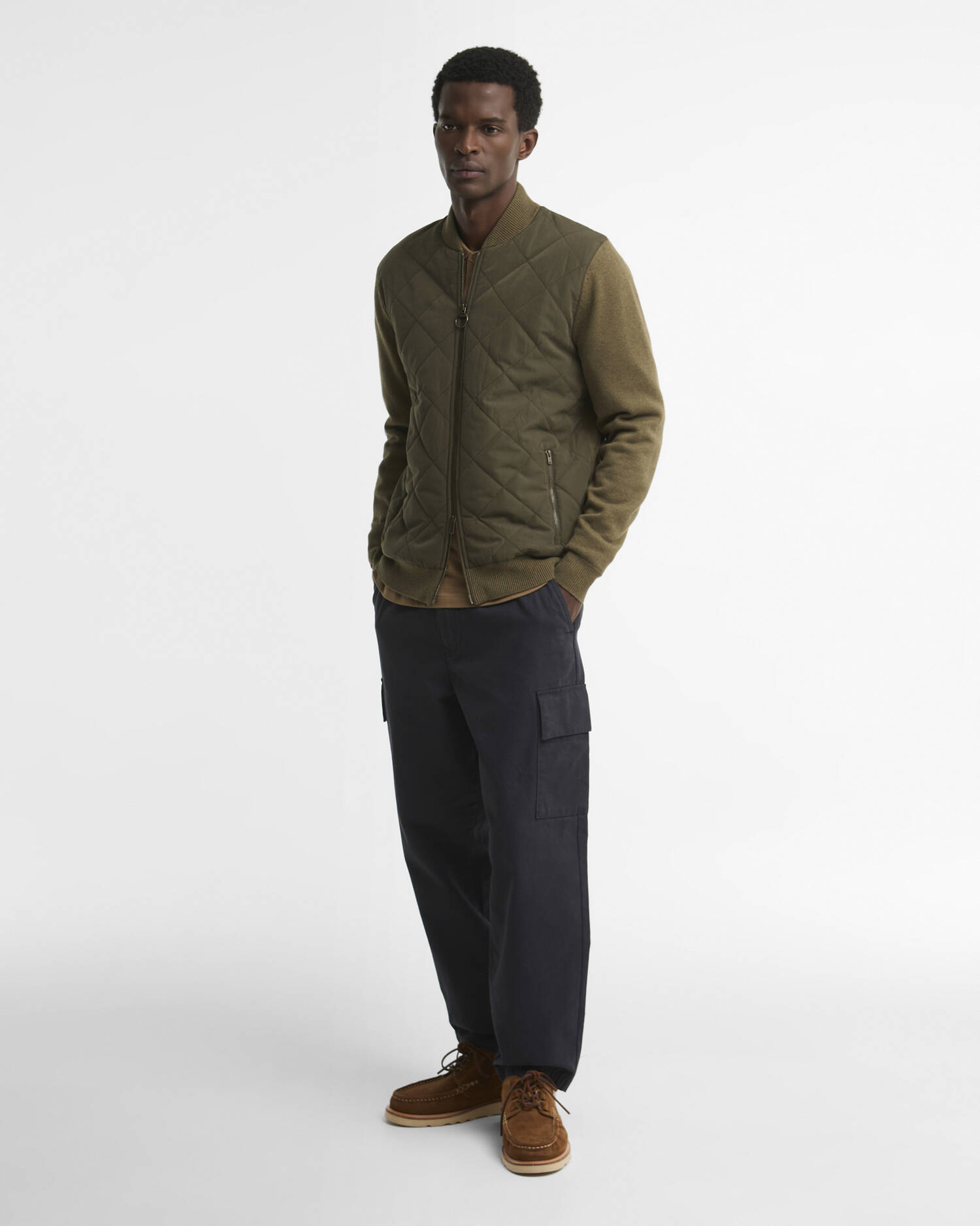 Barbour Steppjacke Front Olive image number 1