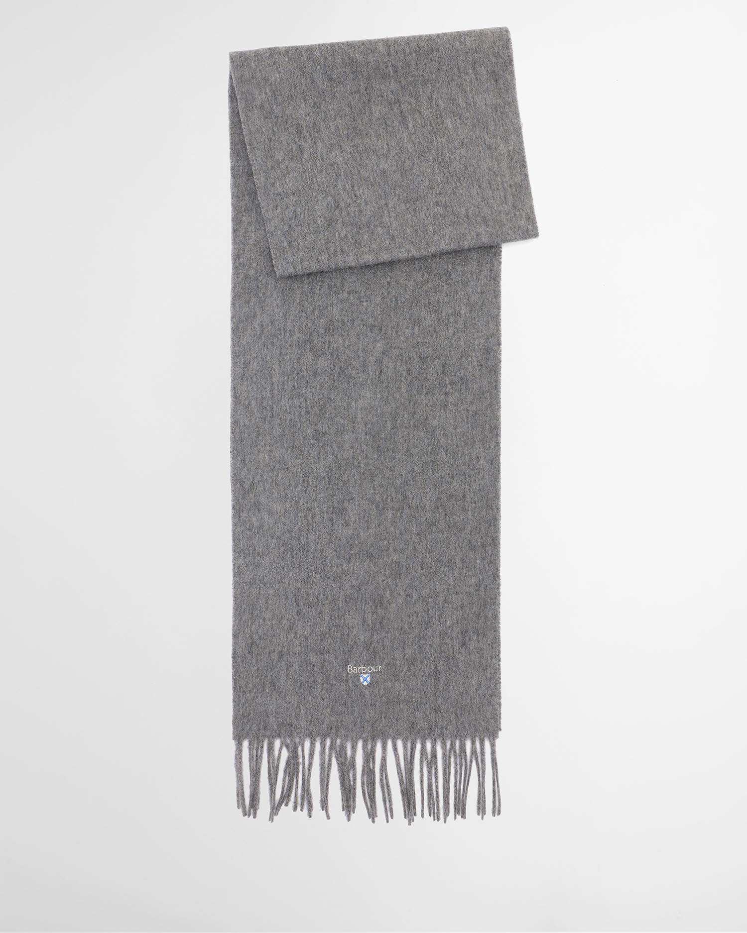 Plain Lambswool Scarf Light Grey Marl image number 0