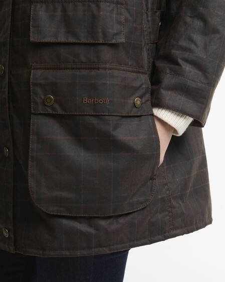 Giacca cerata Modern Border a quadri Muted Tartan