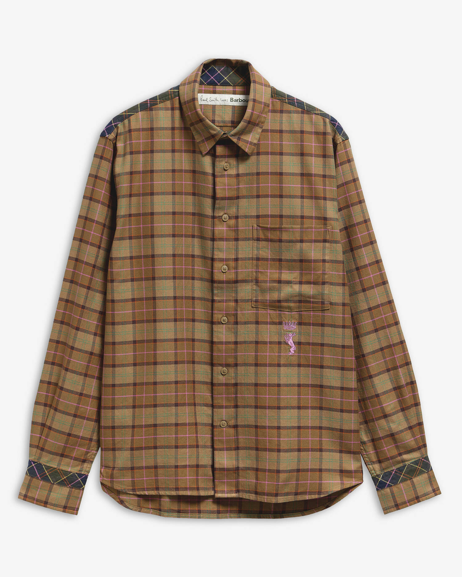 Paul Smith Loves Barbour Tartan Tailored Long-Sleeved Shirt PS Muted image number 0
