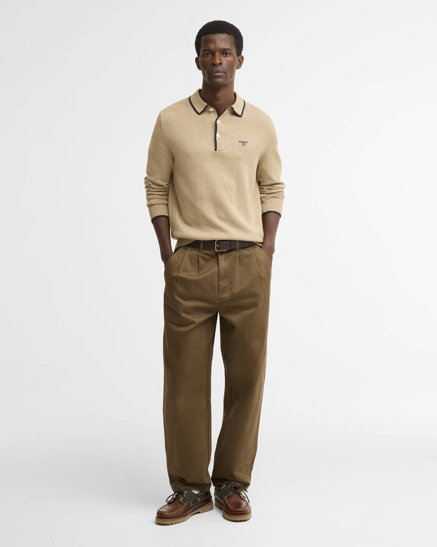 Barbour Poloshirt Taunton Stone image number 1
