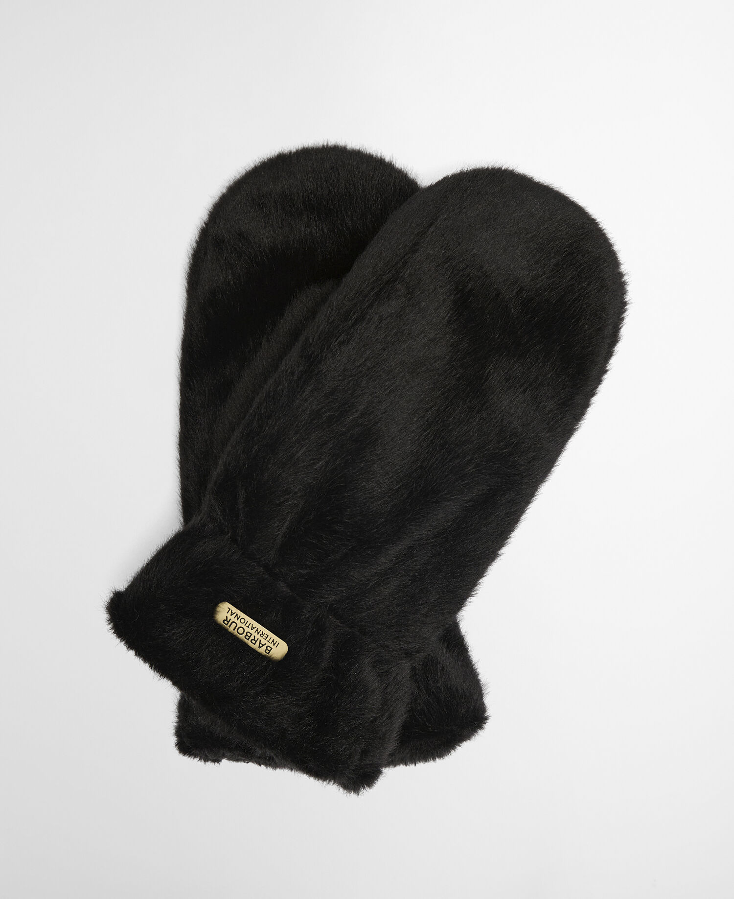 Cyrus Faux-Fur Mittens Black