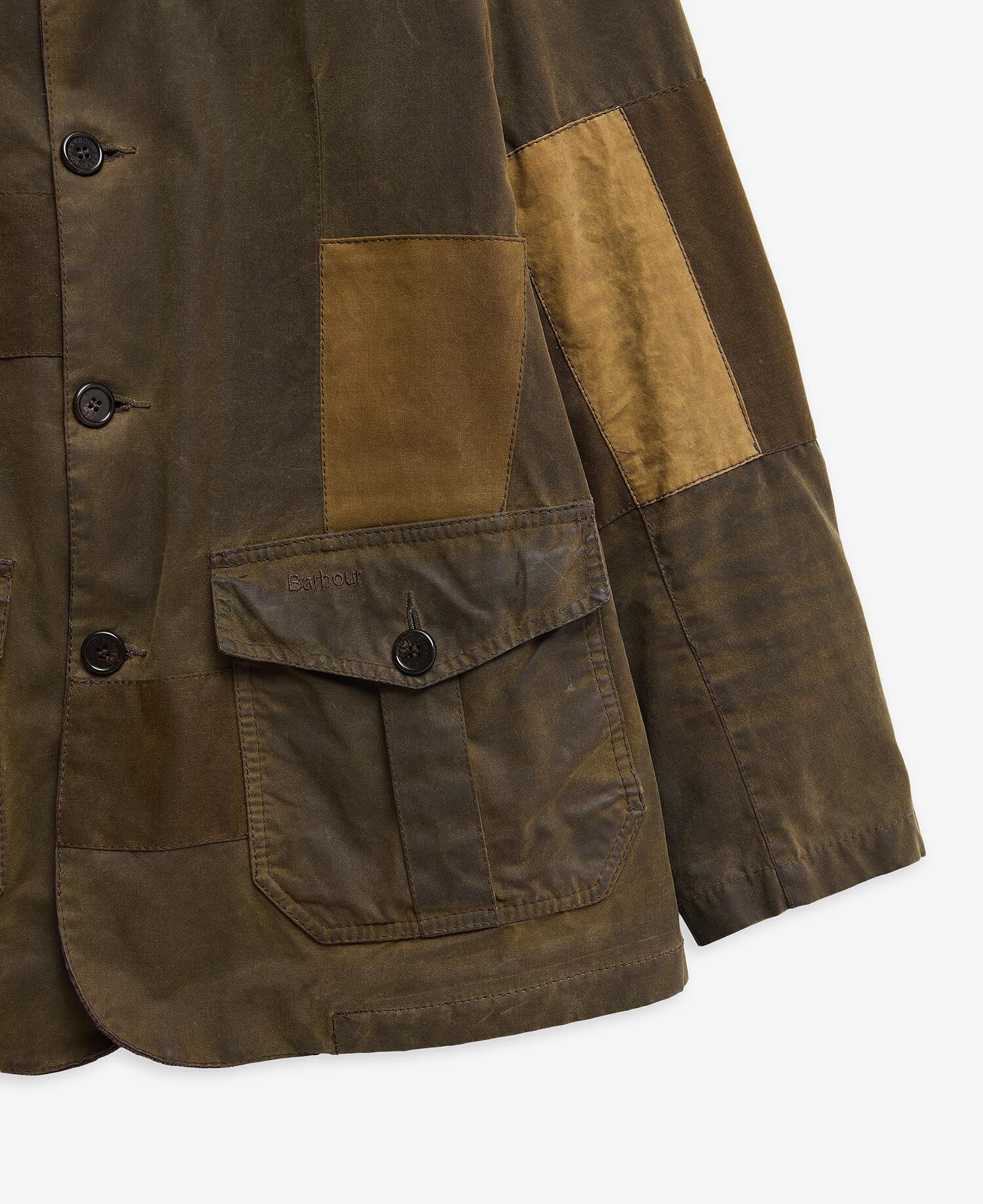 Barbour Re-Loved Lutz Waxed Jacket - Size L Olive