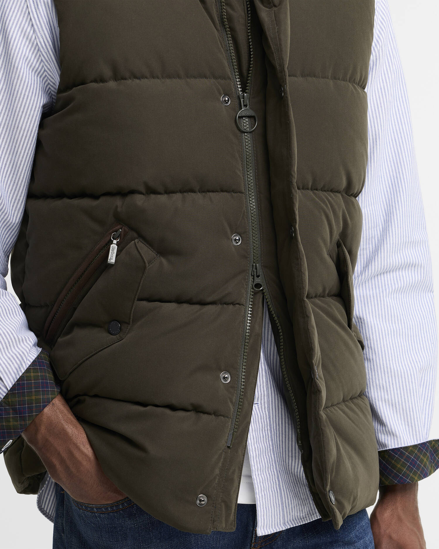 Powell Puffer Gilet Dark Sage image number 3