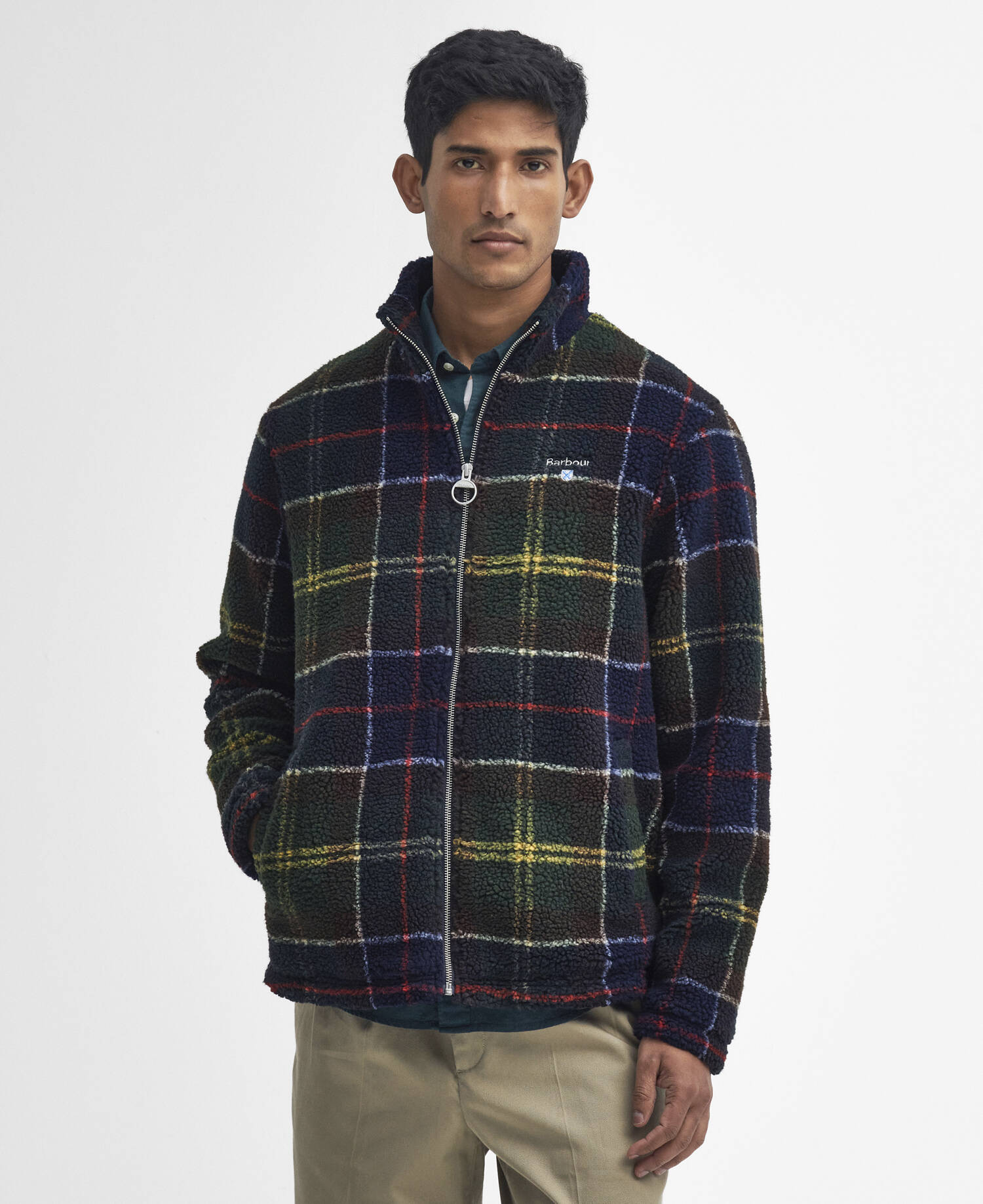 Pile sherpa con motivo tartan image number 0