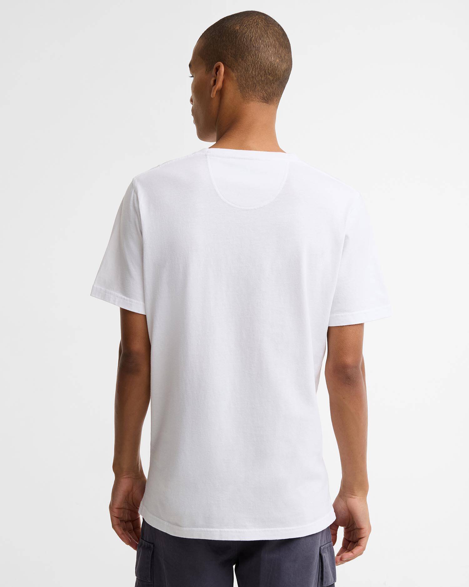 T-shirt con motivo a righe Teeside leggermente aderente White image number 2