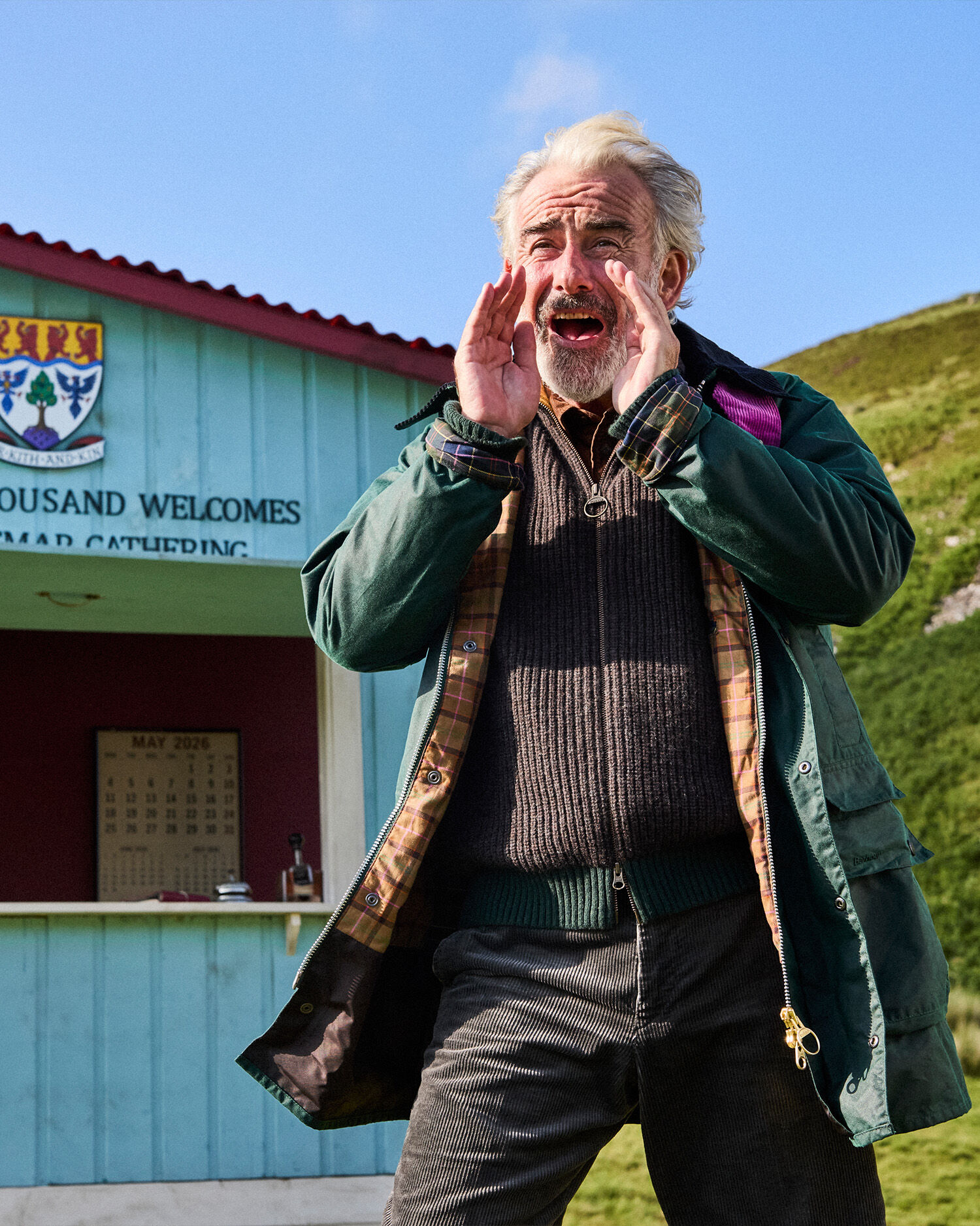 Paul Smith Loves Barbour Wollstrickjacke Gamefair Russet
