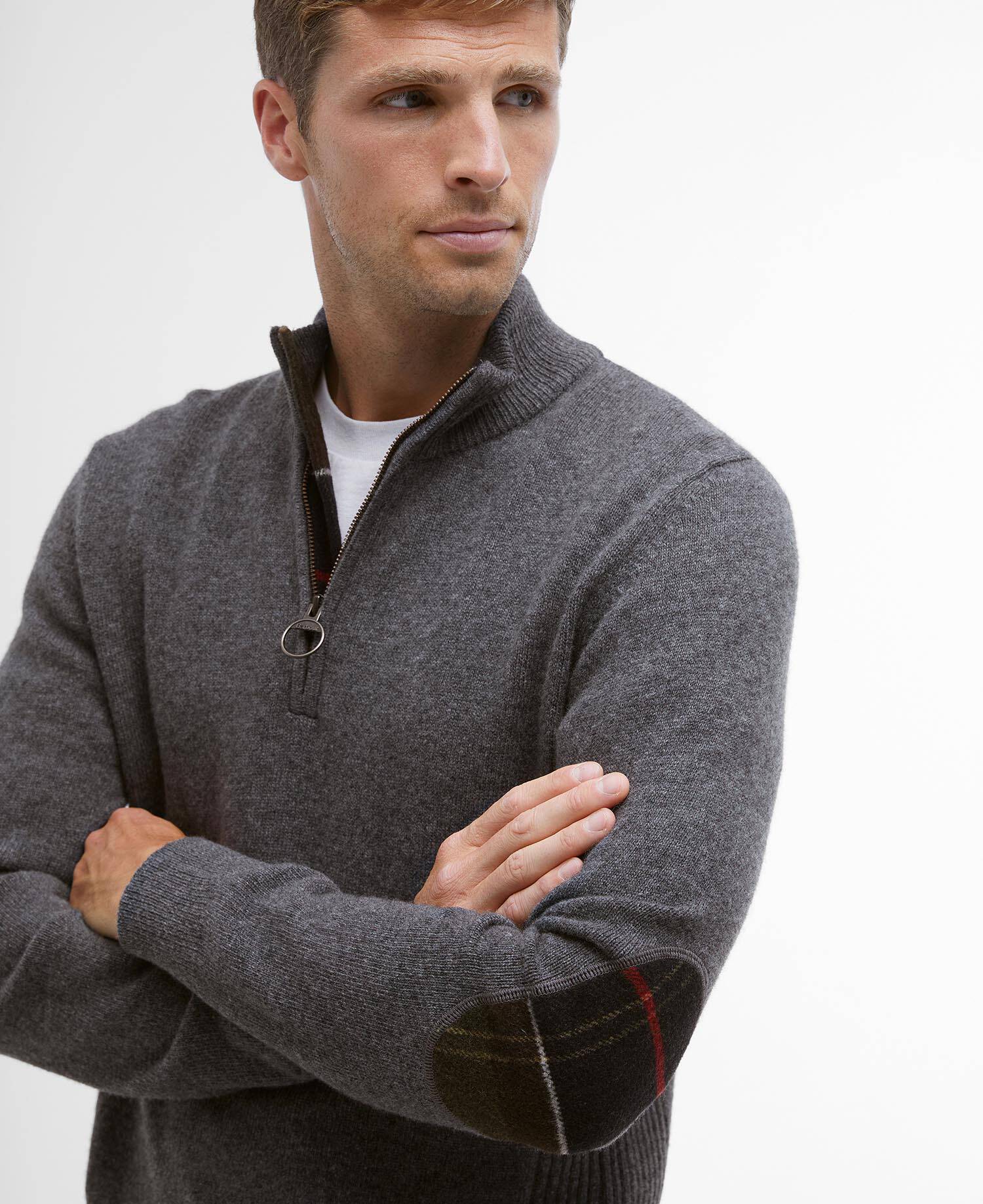 Holden Quarter-Zip Jumper Mid Grey Marl image number 4