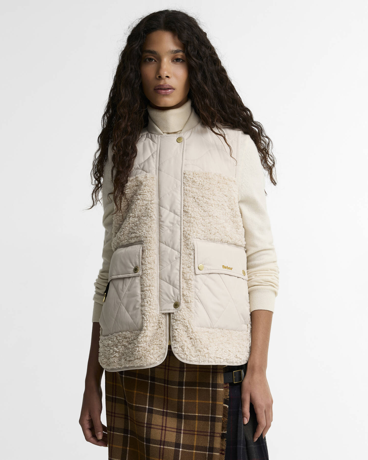 Gilet in pile Ampleforth Jasmine image number 0
