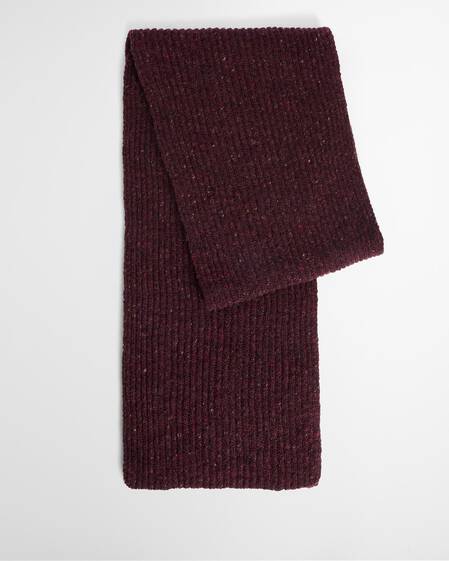 Scottish Donegal Tweed Scarf Merlot