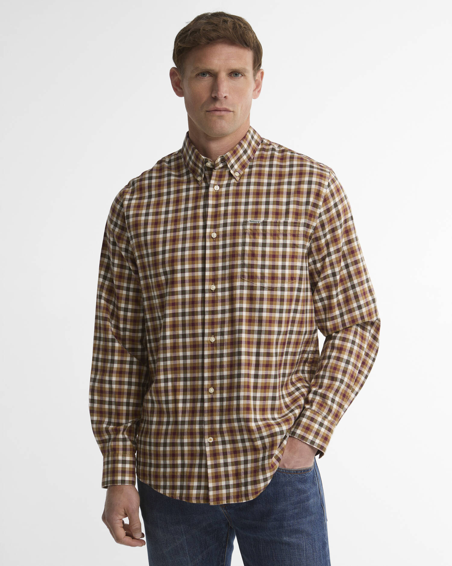 Fallowlane Regular-Fit Long-Sleeved Shirt Olive image number 0