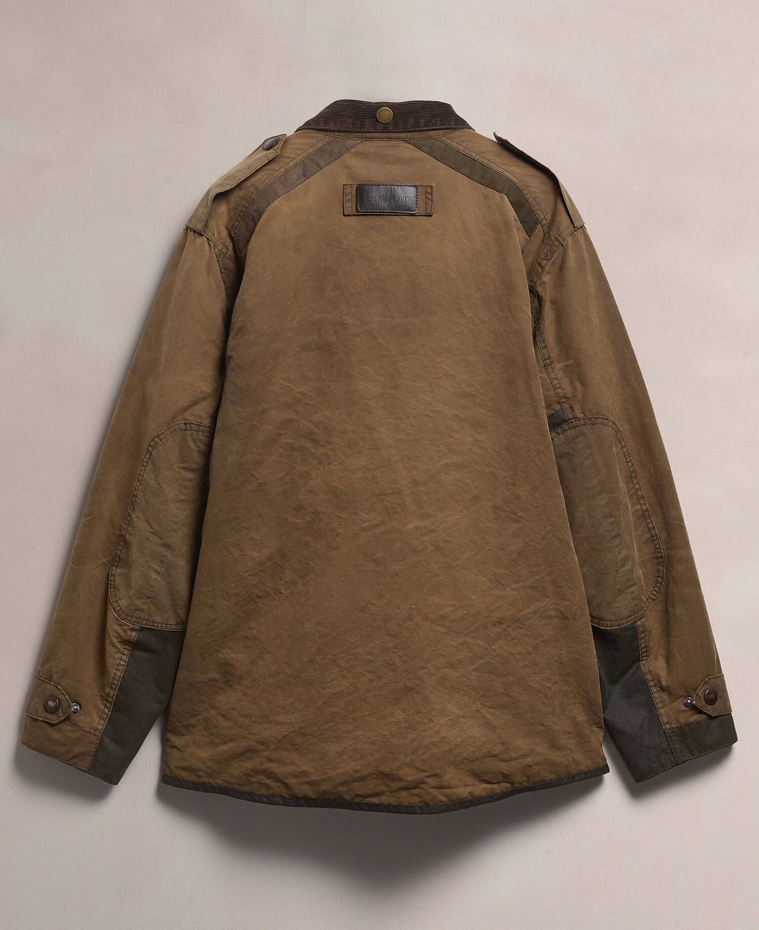 Barbour Re-Loved Men's Trooper Waxed Jacket - Size M Olive image number 2